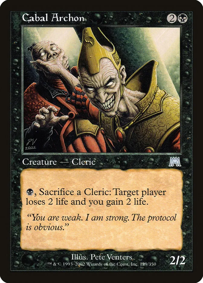 2002 Onslaught Cabal Archon uncommon #129 uncommon card image