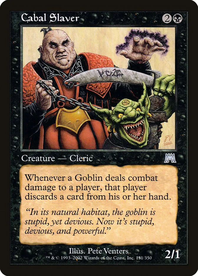 2002 Onslaught Cabal Slaver uncommon #131 uncommon card image