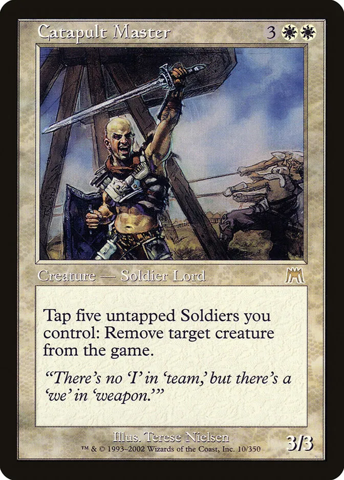 2002 Onslaught Catapult Master rare #10 rare card image