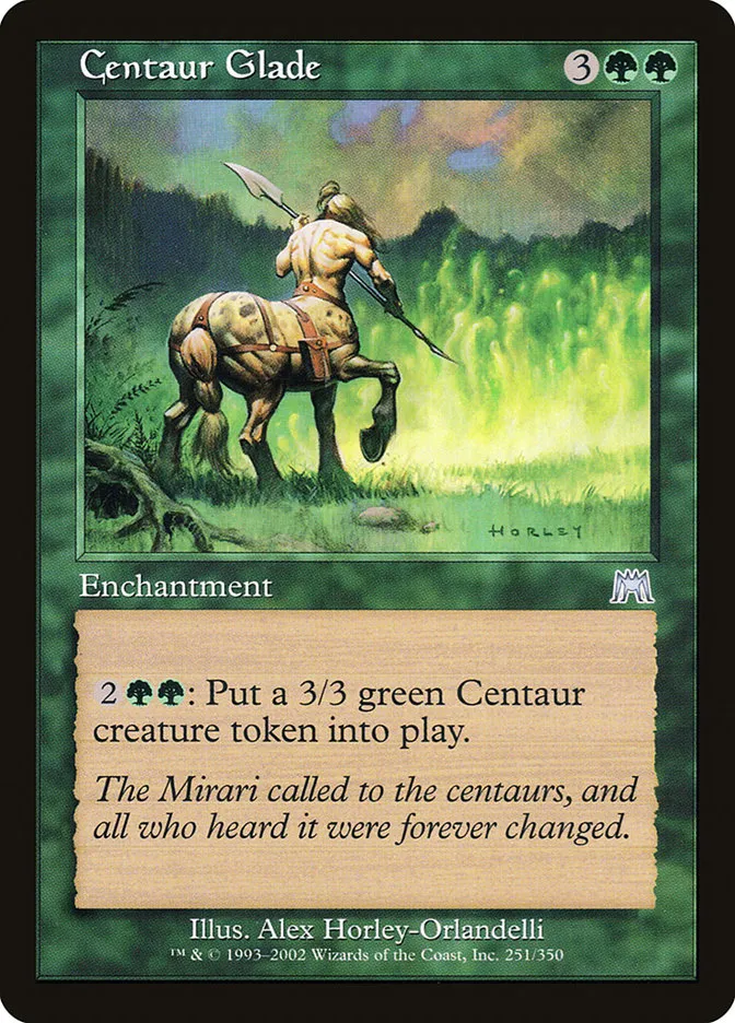 2002 Onslaught Centaur Glade uncommon #251 uncommon card image