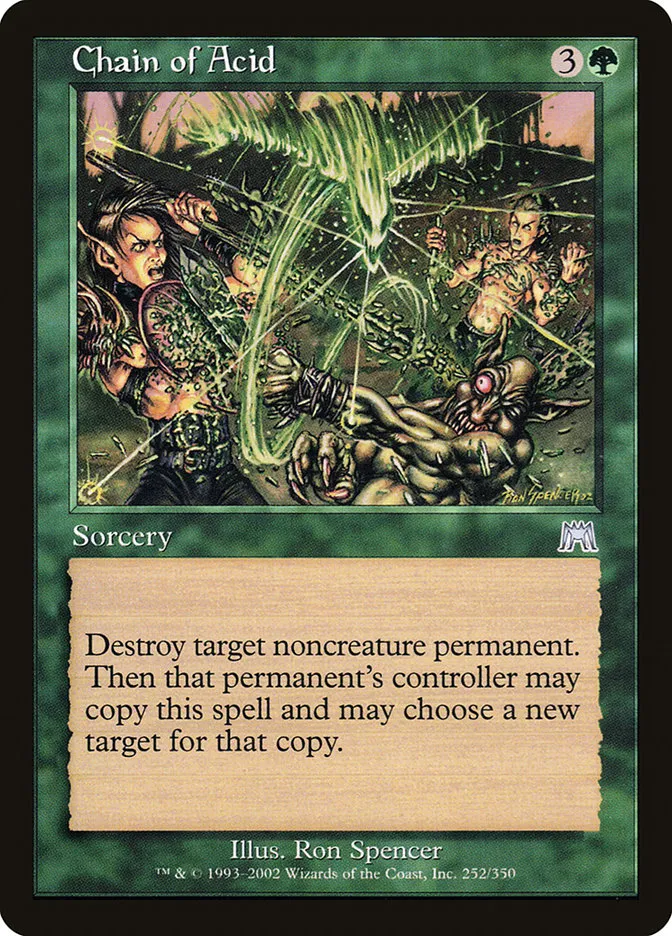2002 Onslaught Chain of Acid #252 uncommon card image