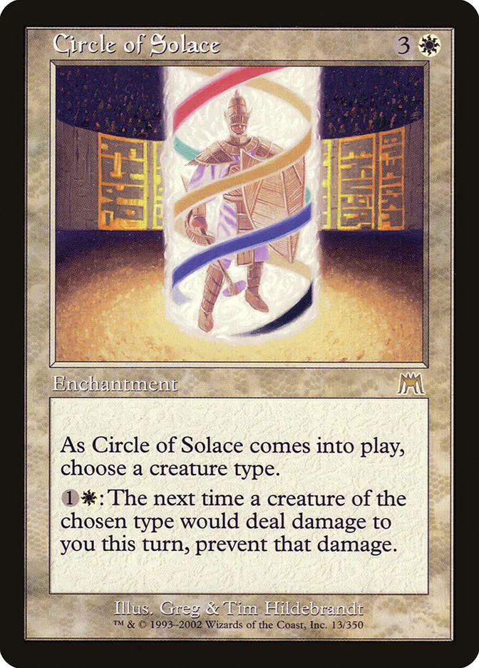 2002 Onslaught Circle of Solace #13 rare card image