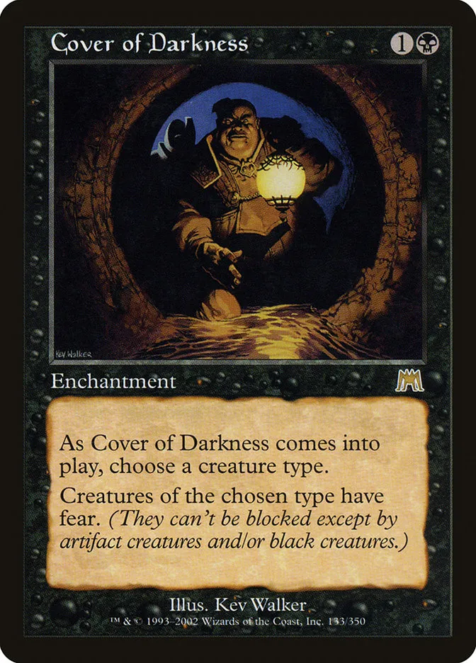 2002 Onslaught Cover of Darkness #133 rare card image