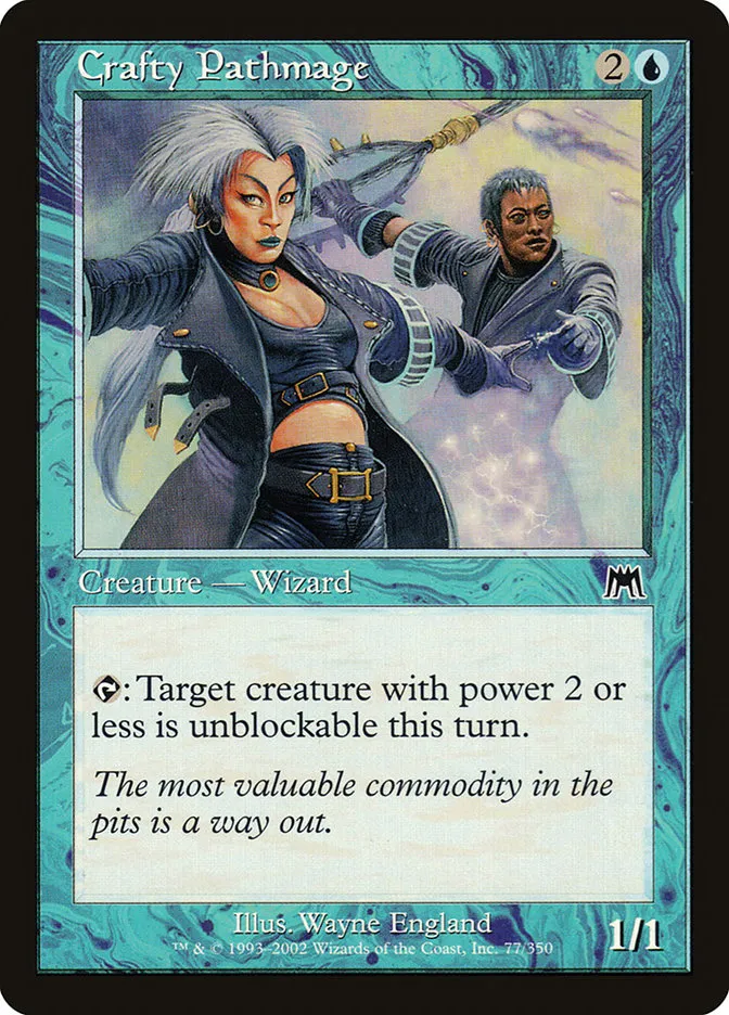 2002 Onslaught Crafty Pathmage common #77 common card image