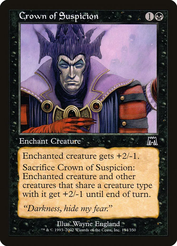 2002 Onslaught Crown of Suspicion #134 common card image
