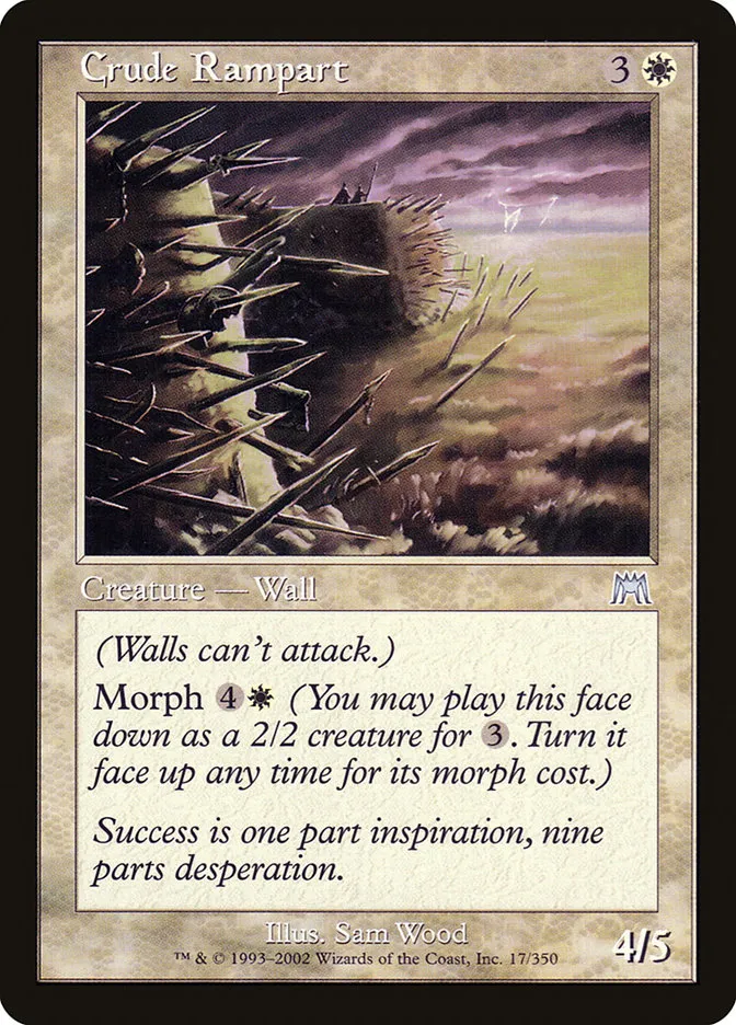 2002 Onslaught Crude Rampart #17 uncommon card image