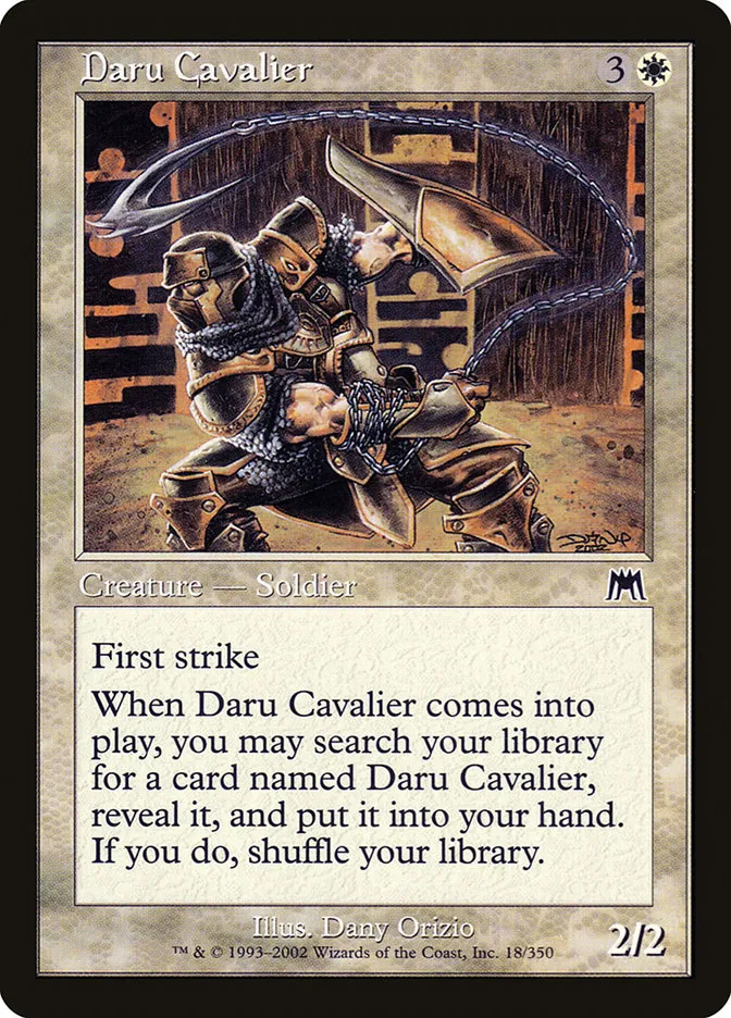 2002 Onslaught Daru Cavalier common #18 common card image