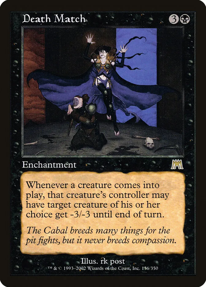 2002 Onslaught Death Match rare #136 rare card image
