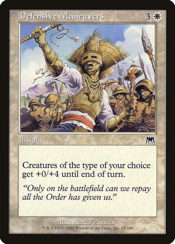 2002 Onslaught Defensive Maneuvers common #23 common card image