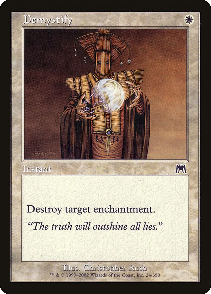 2002 Onslaught Demystify common #24 common card image