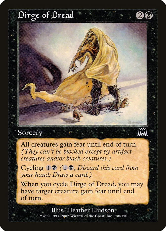 2002 Onslaught Dirge of Dread common #138 common card image