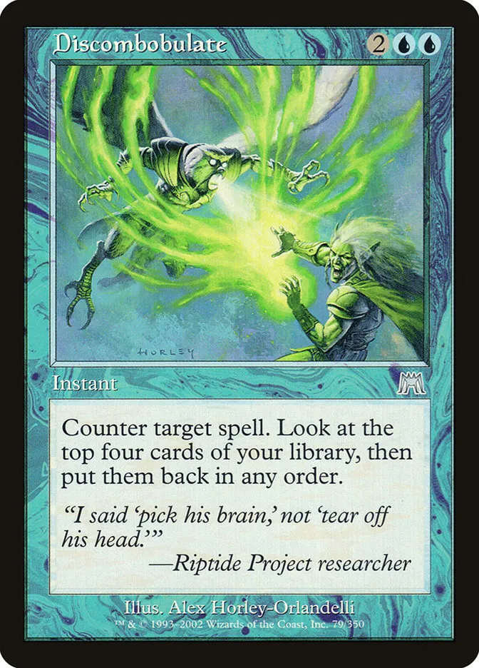 2002 Onslaught Discombobulate uncommon #79 uncommon card image