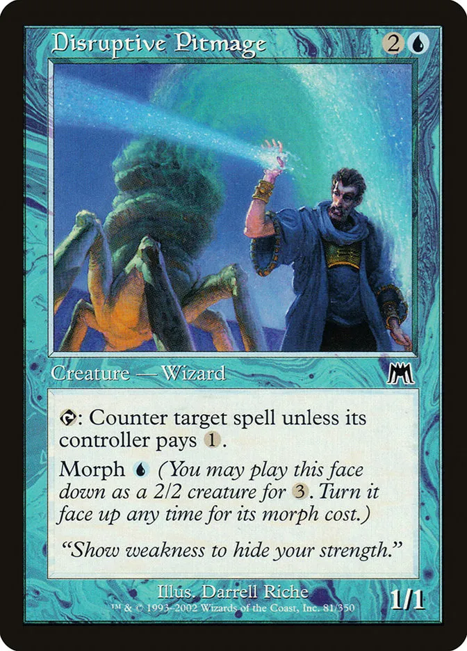 2002 Onslaught Disruptive Pitmage common #81 common card image