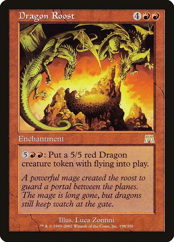 2002 Onslaught Dragon Roost rare #198 rare card image