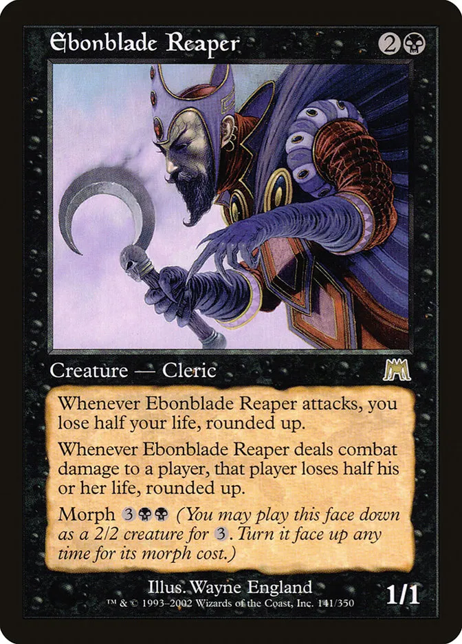 2002 Onslaught Ebonblade Reaper rare #141 rare card image
