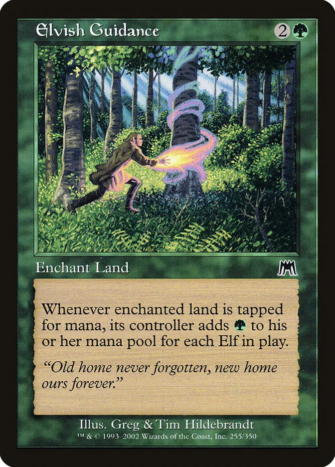 2002 Onslaught Elvish Guidance common #255 common card image