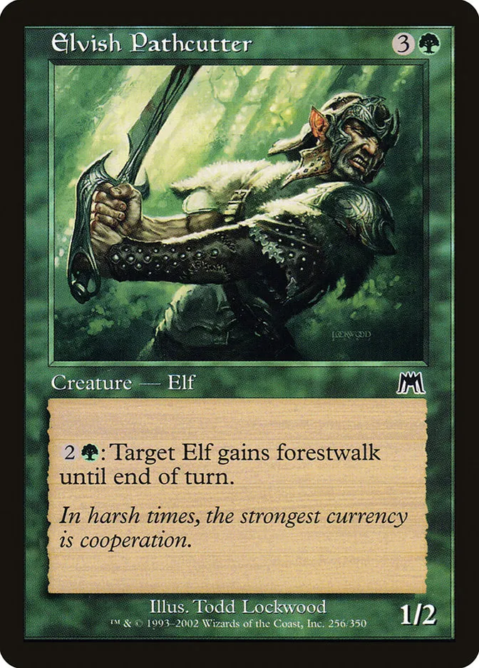 2002 Onslaught Elvish Pathcutter common #256 common card image