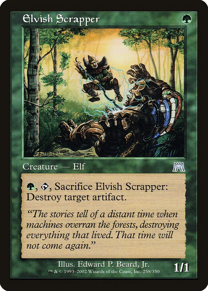 2002 Onslaught Elvish Scrapper uncommon #258 uncommon card image