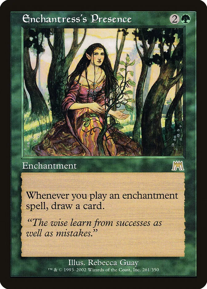 2002 Onslaught Enchantress's Presence #261 rare card image