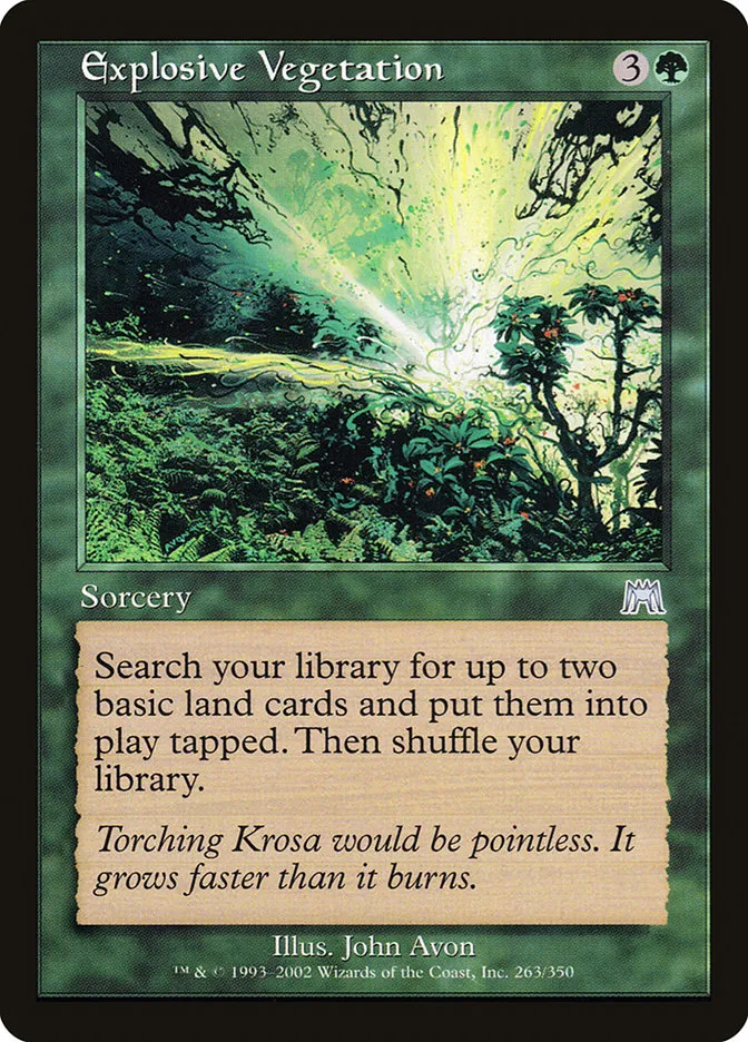 2002 Onslaught Explosive Vegetation uncommon #263 uncommon card image