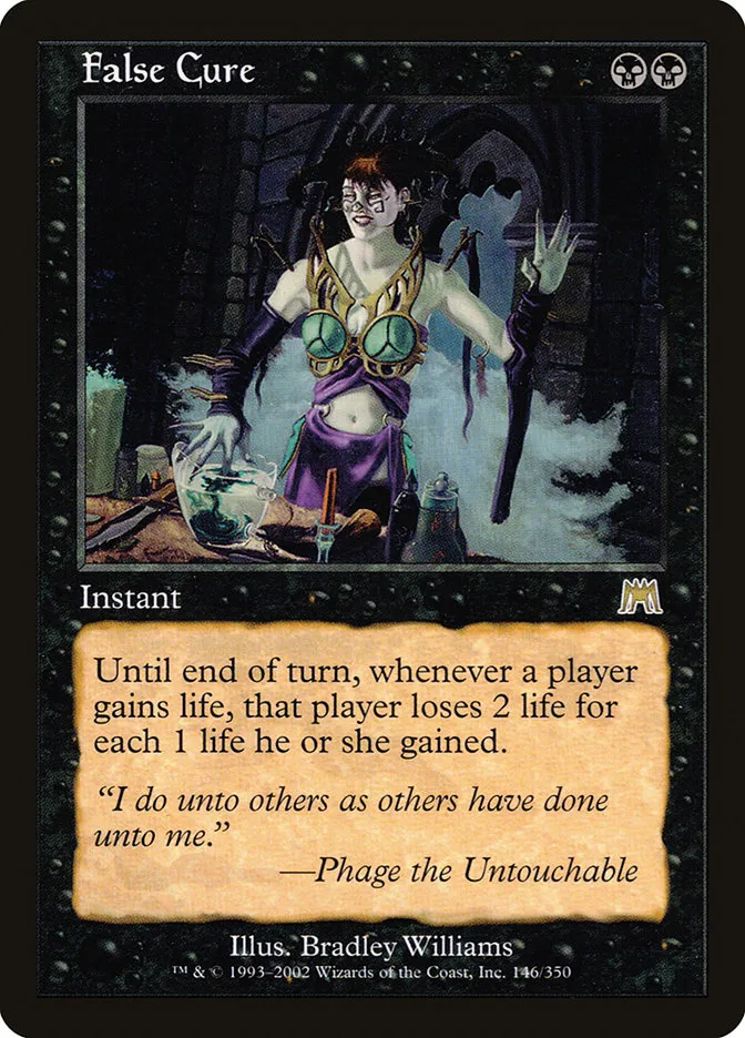 2002 Onslaught False Cure rare #146 rare card image