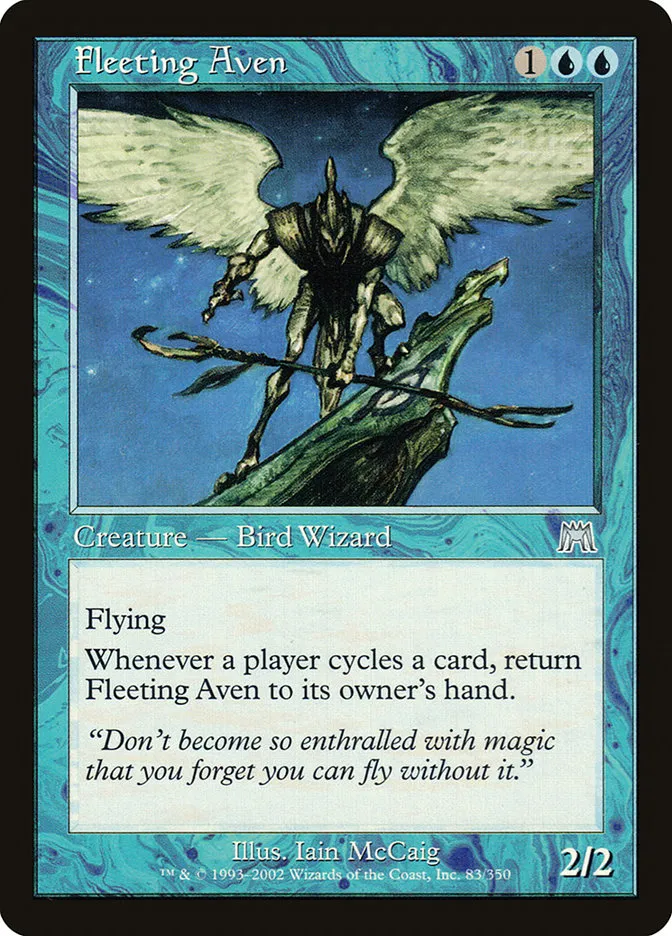 2002 Onslaught Fleeting Aven uncommon #83 uncommon card image