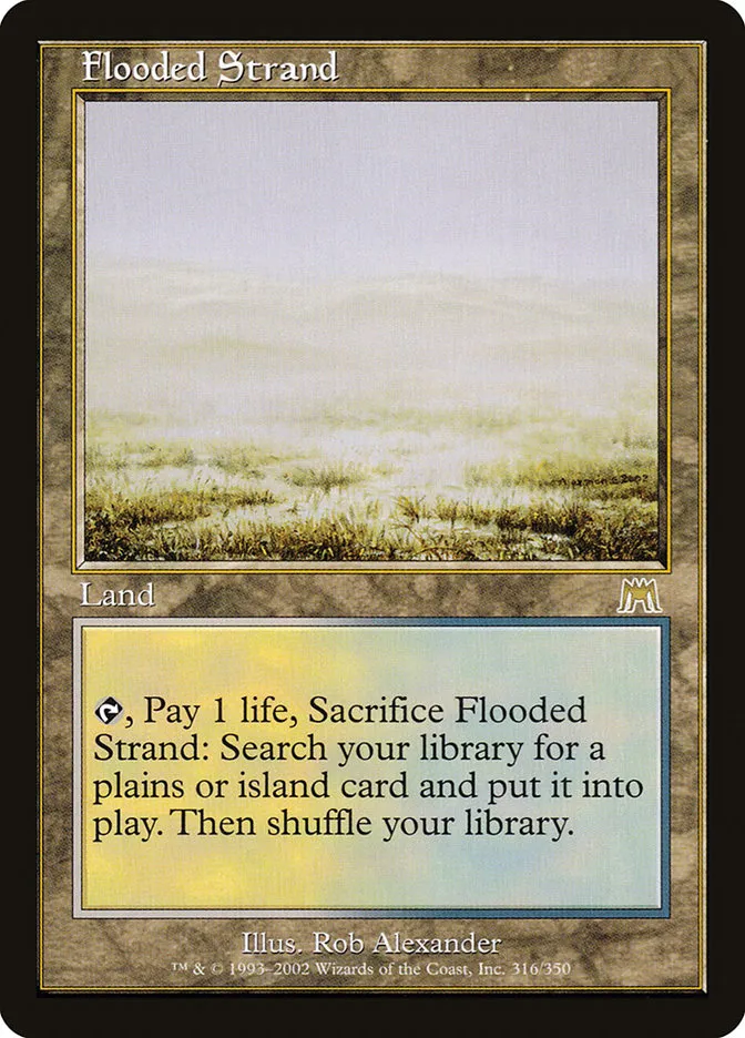 2002 Onslaught Flooded Strand [Foil] rare #316 rare card image