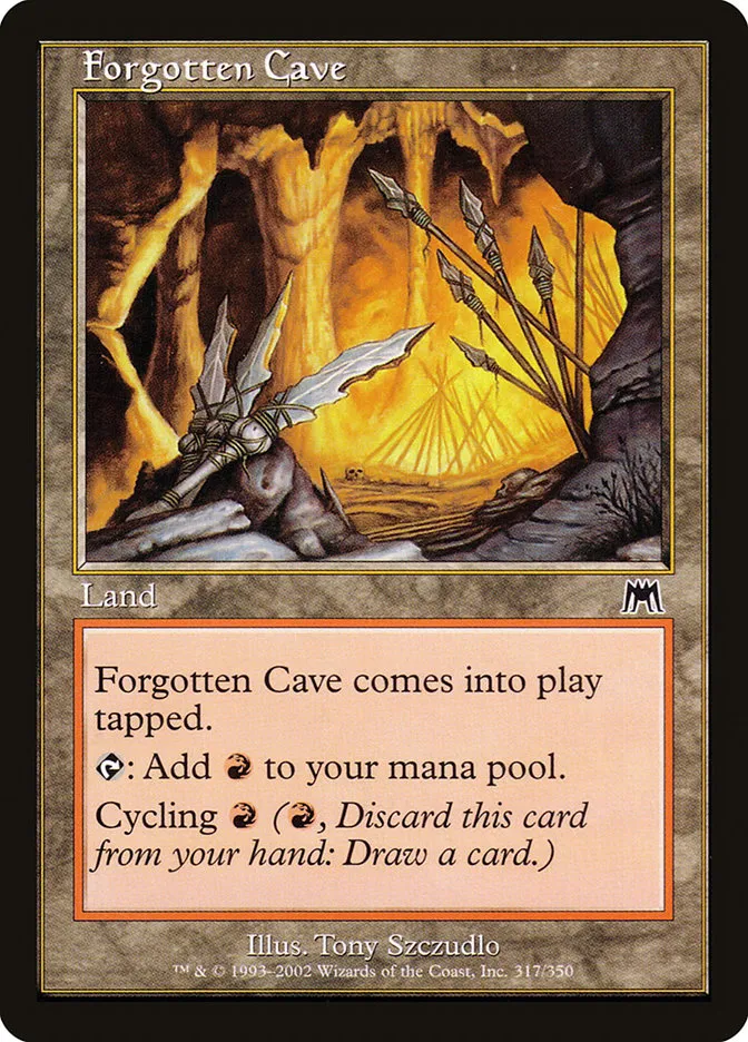 2002 Onslaught Forgotten Cave common #317 common card image