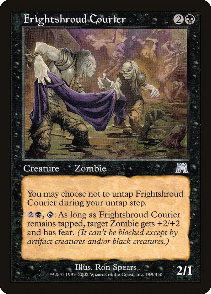 2002 Onslaught Frightshroud Courier uncommon #149 uncommon card image
