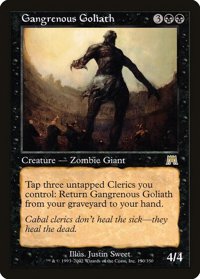 2002 Onslaught Gangrenous Goliath #150 rare card image