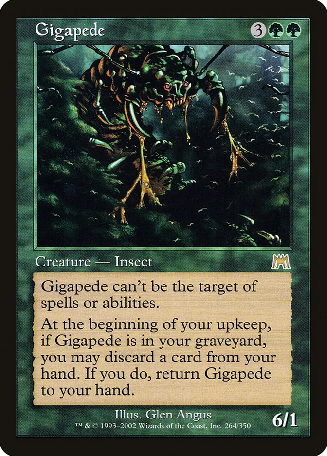 2002 Onslaught Gigapede rare #264 rare card image