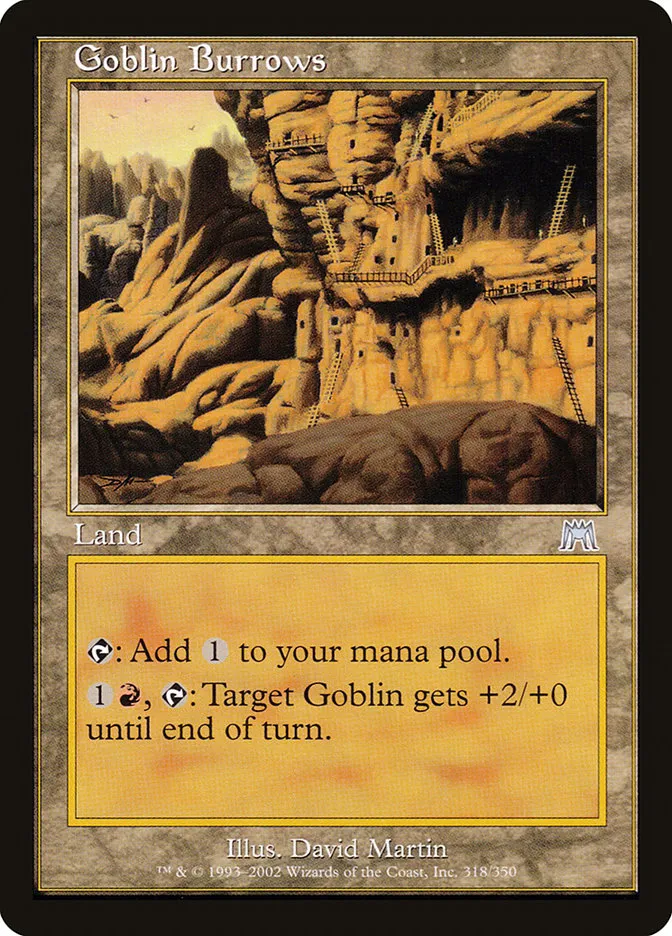 2002 Onslaught Goblin Burrows uncommon #318 uncommon card image