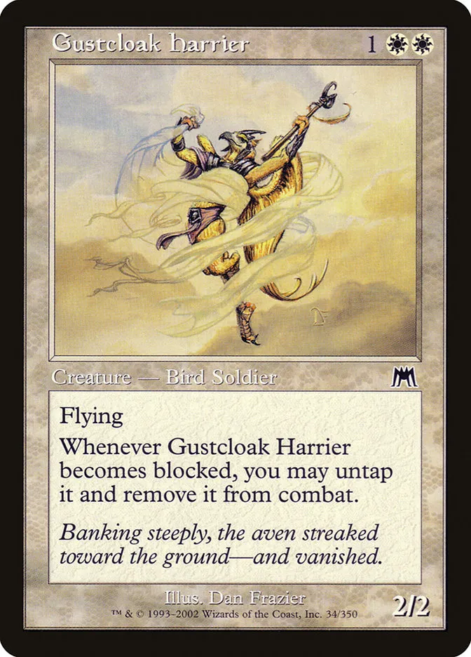 2002 Onslaught Gustcloak Harrier common #34 common card image
