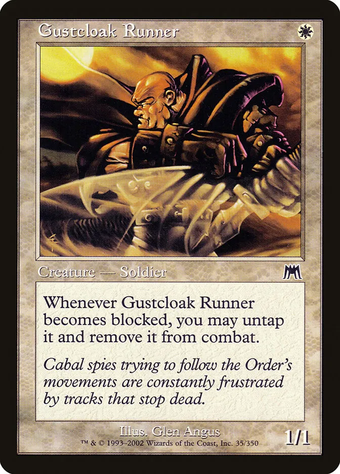 2002 Onslaught Gustcloak Runner common #35 common card image
