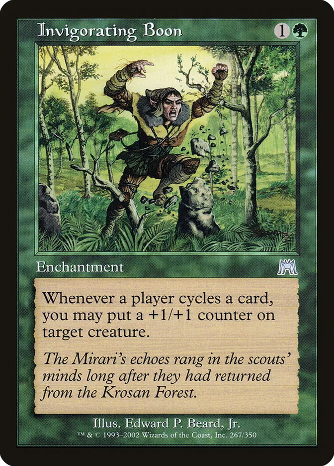 2002 Onslaught Invigorating Boon uncommon #267 uncommon card image