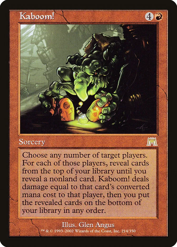 2002 Onslaught Kaboom! #214 rare card image