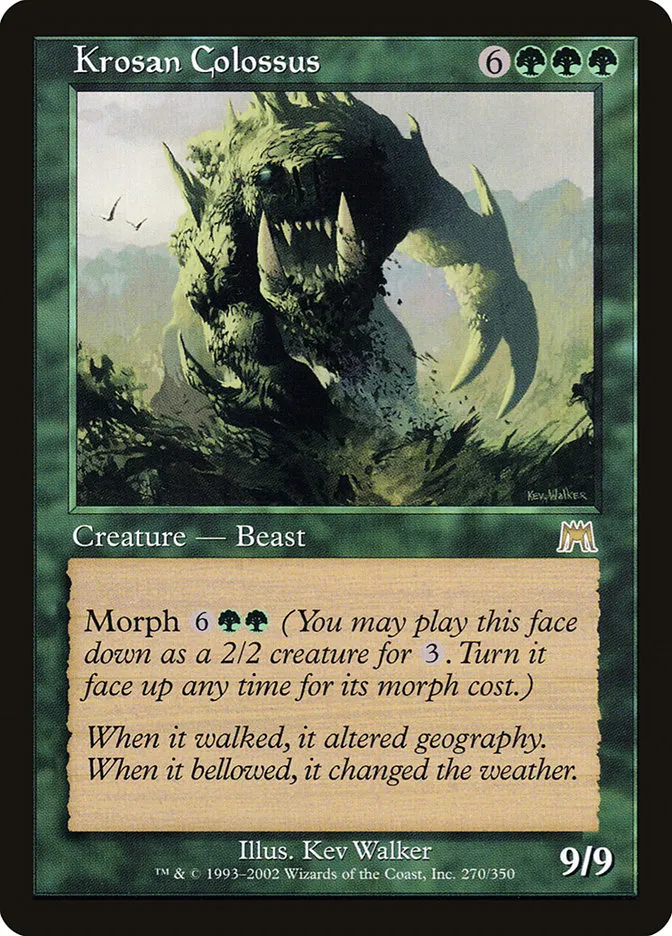 2002 Onslaught Krosan Colossus #270 rare card image