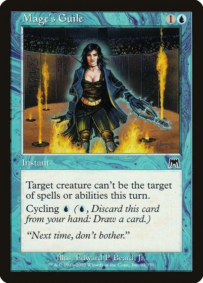 2002 Onslaught Mage's Guile common #91 common card image