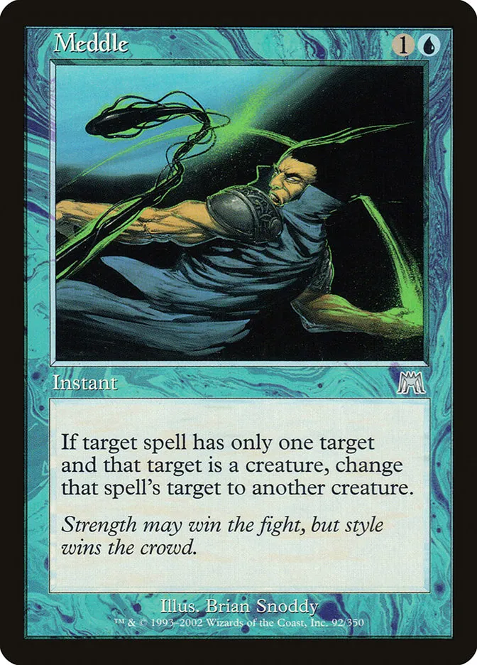 2002 Onslaught Meddle uncommon #92 uncommon card image