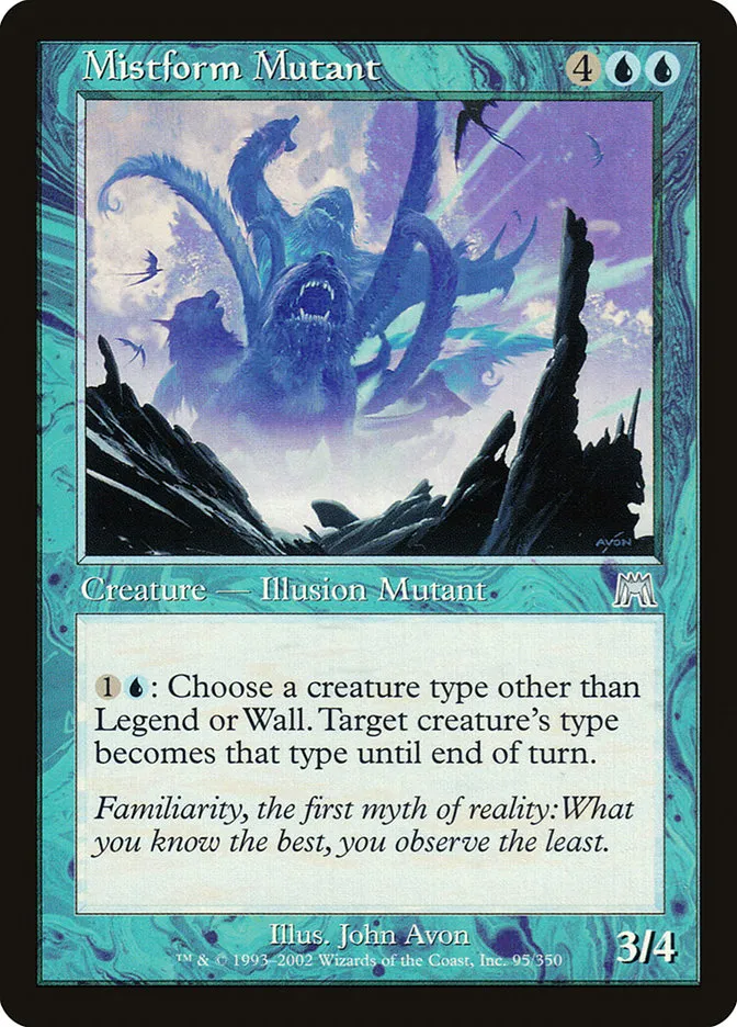 2002 Onslaught Mistform Mutant uncommon #95 uncommon card image