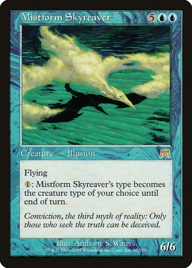 2002 Onslaught Mistform Skyreaver #97 rare card image