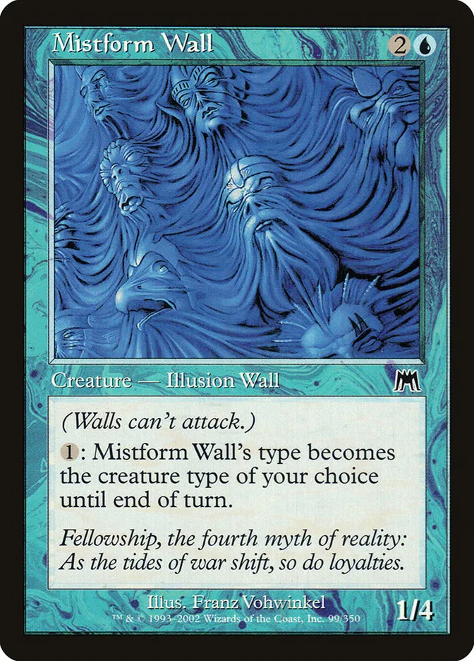 2002 Onslaught Mistform Wall common #99 common card image