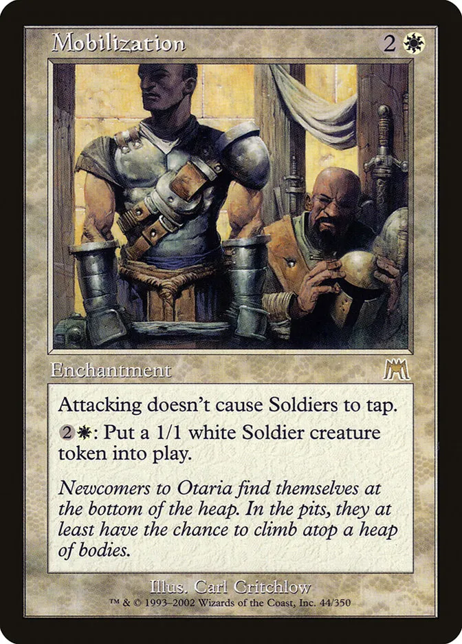 2002 Onslaught Mobilization rare #44 rare card image