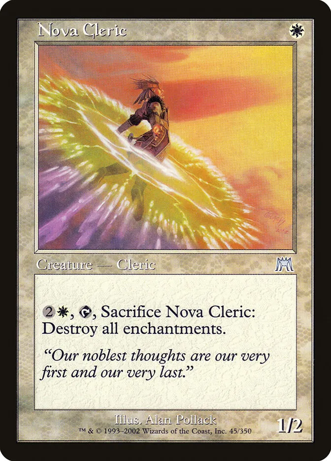 2002 Onslaught Nova Cleric uncommon #45 uncommon card image