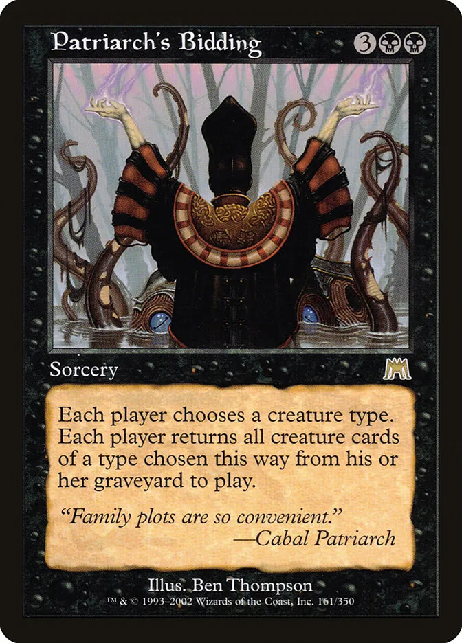 2002 Onslaught Patriarch's Bidding [Foil] rare #161 rare card image