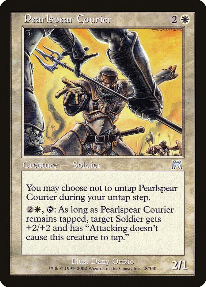 2002 Onslaught Pearlspear Courier uncommon #48 uncommon card image