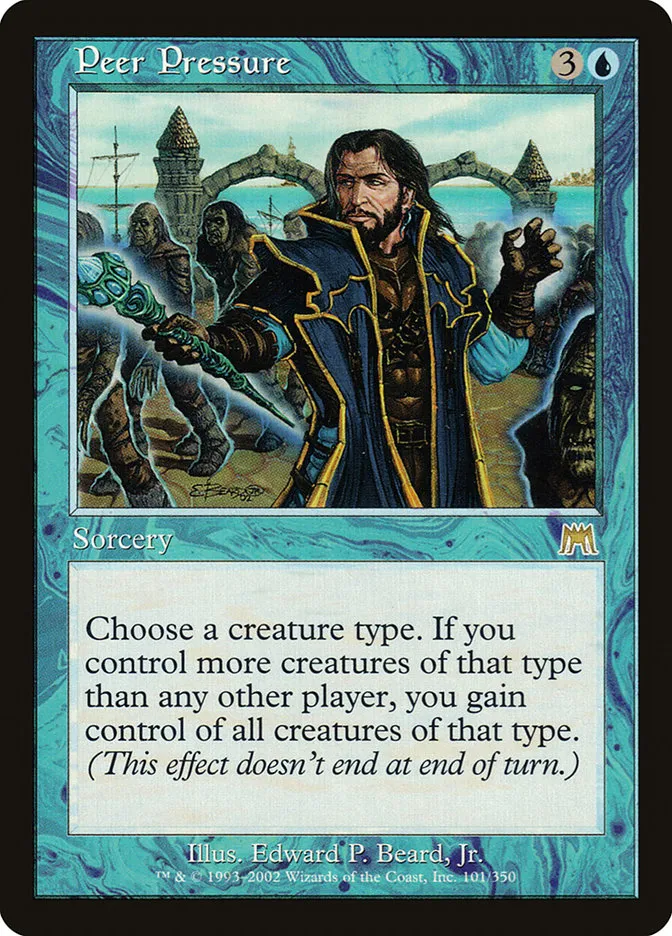 2002 Onslaught Peer Pressure rare #101 rare card image