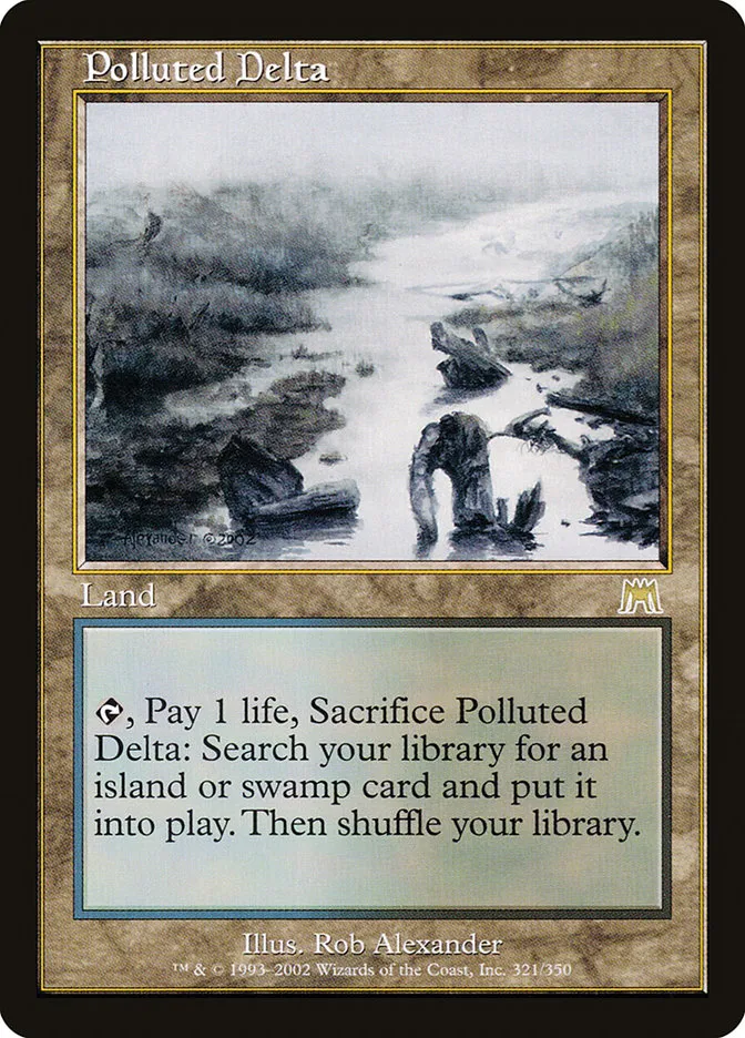 2002 Onslaught Polluted Delta [Foil] rare #321 rare card image