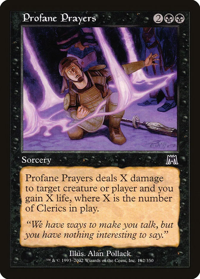 2002 Onslaught Profane Prayers common #162 common card image