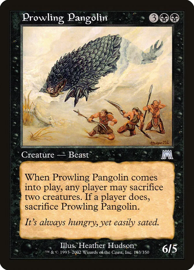 2002 Onslaught Prowling Pangolin uncommon #163 uncommon card image